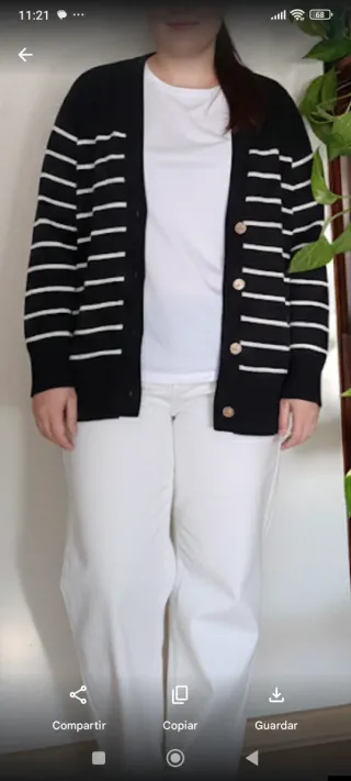Chaqueta de punto Zara rayas