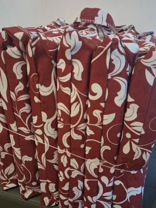 Set 6 Cuscini Sedia 40x40 con zip e lacci