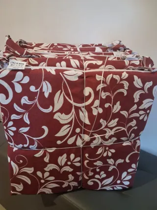 Set 6 Cuscini Sedia 40x40 con zip e lacci