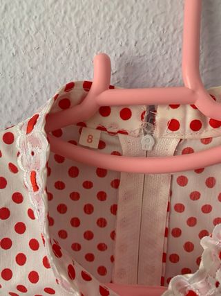 Traje de Chulapa Niña Rojo y Blanco