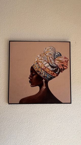 2 Quadri su Tela Donna Africana 60x60