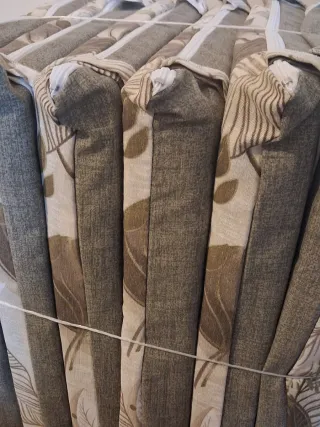 Set 6 Cuscini Sedia 40x40 Beige/Marrone