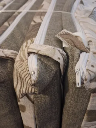 Set 6 Cuscini Sedia 40x40 Beige/Marrone