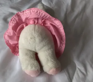 Peluche coniglietta vestito rosa