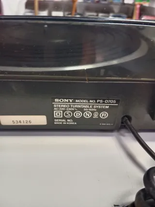 Tocadiscos Sony Plata y Negro