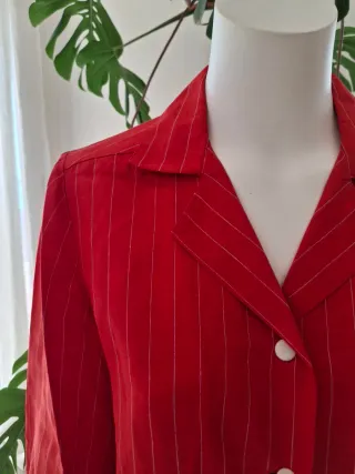 Completo gessato rosso vintage pari al nuovo