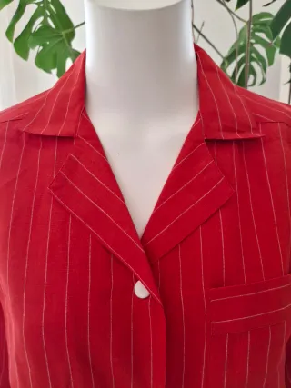 Completo gessato rosso vintage pari al nuovo