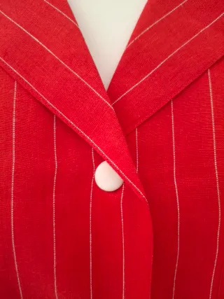 Completo gessato rosso vintage pari al nuovo