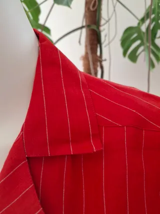 Completo gessato rosso vintage pari al nuovo