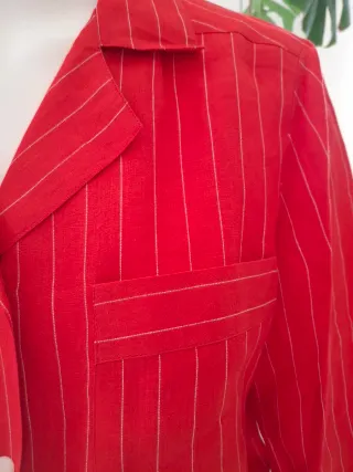 Completo gessato rosso vintage pari al nuovo