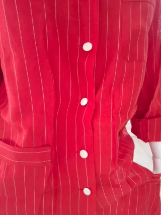 Completo gessato rosso vintage pari al nuovo