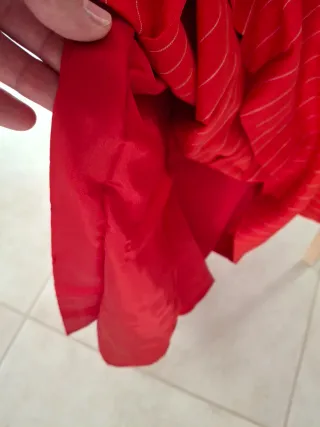 Completo gessato rosso vintage pari al nuovo