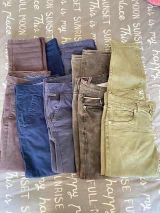 5 Pantalones de vestir varios colores 42-44-46