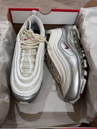 Nike Air Max 97 QS Blanco y Plata Talla 39