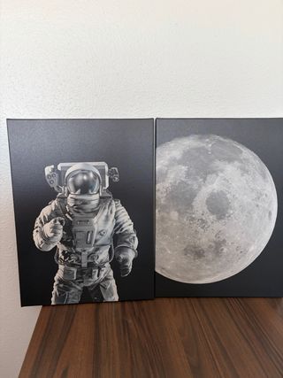Quadri Astronauta e Luna