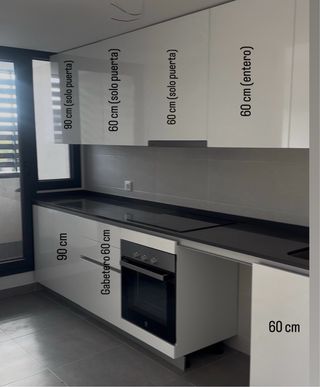 Muebles de cocina blancos brillo