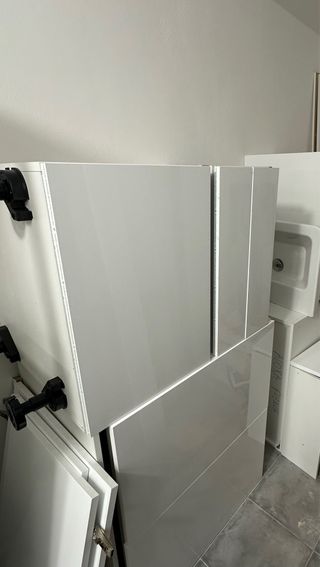 Muebles de cocina blancos brillo