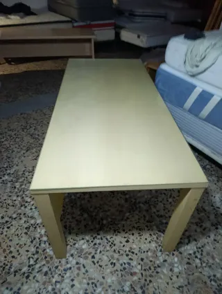 Mesa escritorio cristal y madera