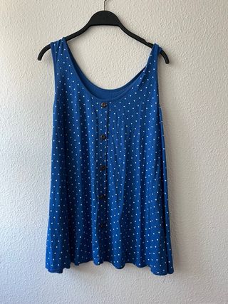 Vestido azul Zara lunares