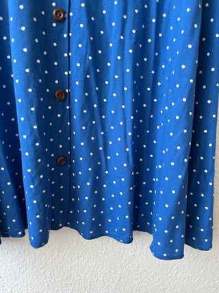 Vestido azul Zara lunares