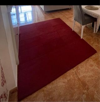 Alfombra roja de tela