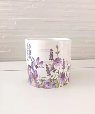 Vaso decorativo fiori viola