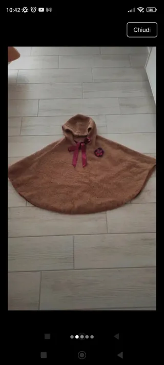 Poncho bambina con cappuccio