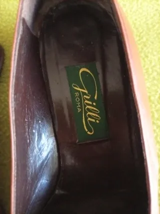 Scarpe artigianali Grilli Roma Pelle Tg.39 vintage