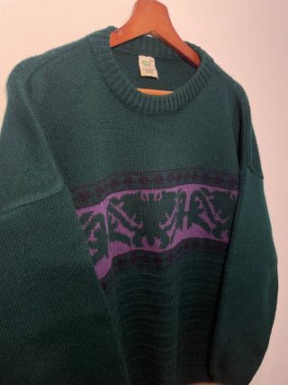 Maglione vintage Osvaldo Zamo verde bosco L