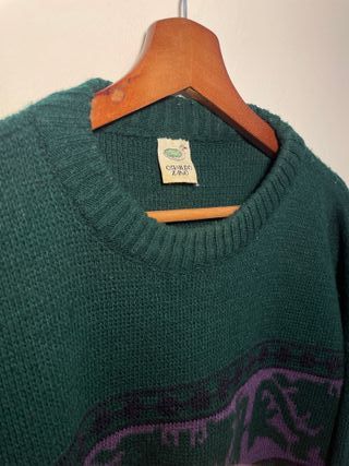 Maglione vintage Osvaldo Zamo verde bosco L