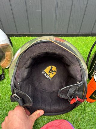 Casco Moto A-Style Blanco Tricolor