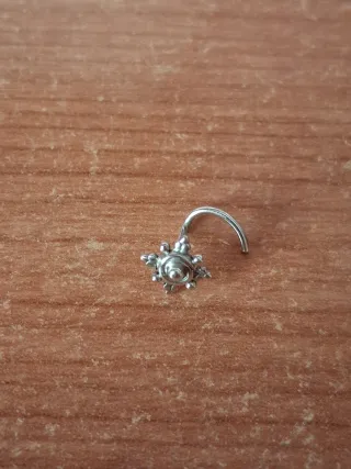 Pendiente piercing Nariz Plata Estilo Hindú
