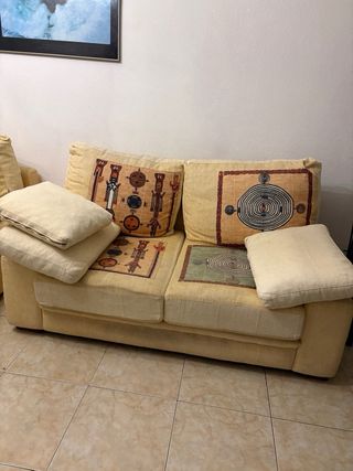 Sofá 2 y 3 plazas beige
