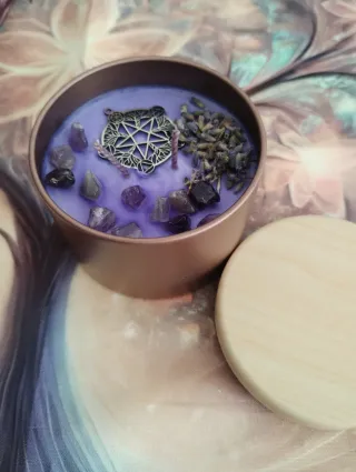 Candela Magica Serenità Pentagramma Amethyst