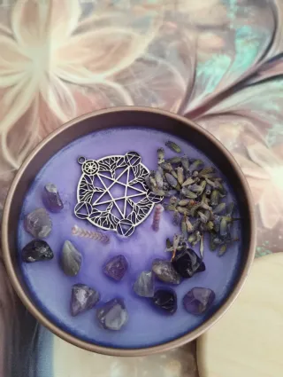 Candela Magica Serenità Pentagramma Amethyst