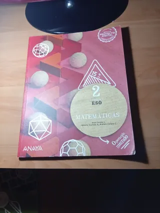 Libro matemáticas 2 eso ANAYA