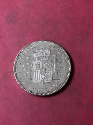 2 PESETAS PLATA 1905 ALAFONSO XIII. MUY BONITA. SC