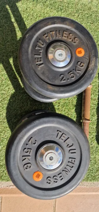 Kit Pesas Y Mancuernas De Hierro (total 28 Kg)