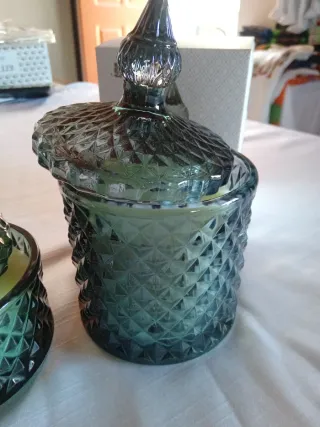 Set 2 Candele Profumate Art Home - Vetro Verde -