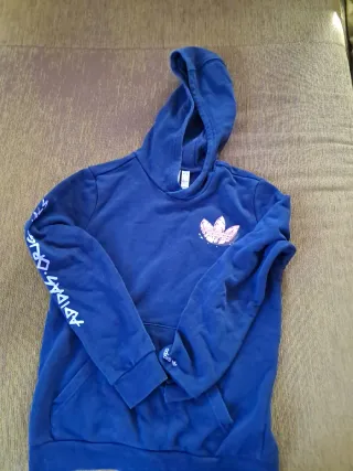 Felpa Adidas cotone garzata unisex 11 anni.
