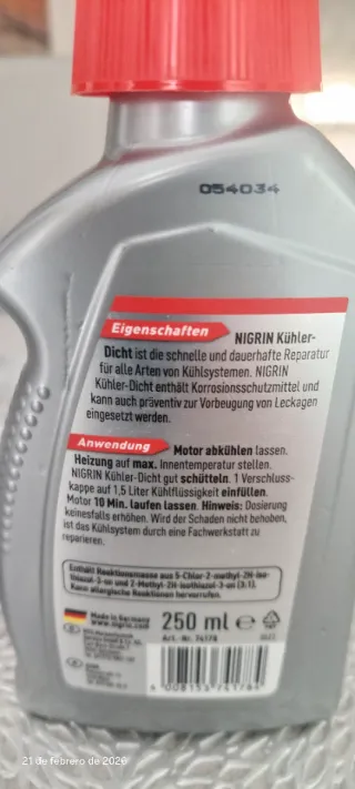 Motul Sella Fugas Radiador y Nigrin Tapa Fugas