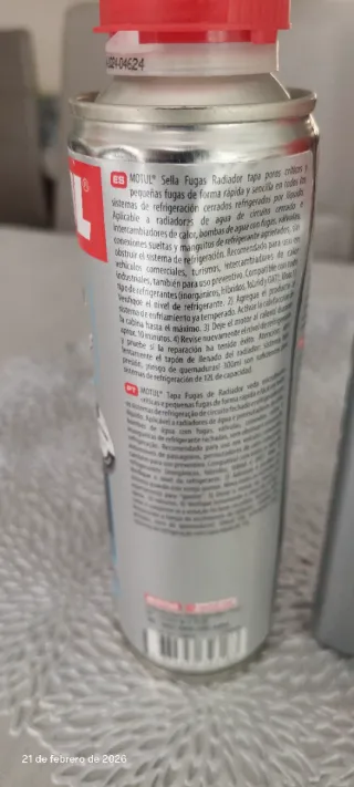 Motul Sella Fugas Radiador y Nigrin Tapa Fugas