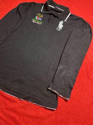 Polo Ralph Lauren Manga Larga Negro