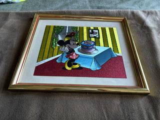 Cuadro Minnie Mouse con tarta