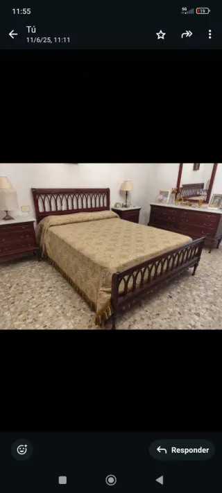 Cama 135 con 2 cómodas y cajonera
