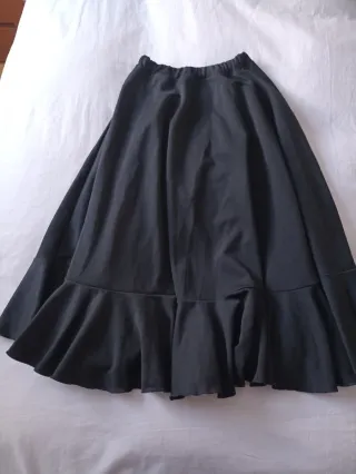 Falda flamenca niña negra.Talla 6/7