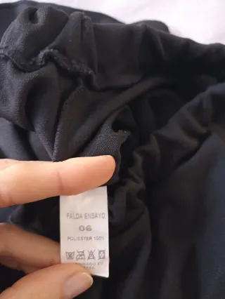 Falda flamenca niña negra.Talla 6/7