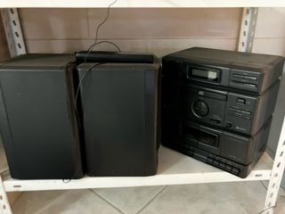 Sistema de Som Retro Preto