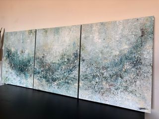 Quadri astratti. Dipinti a mano. In rilievo