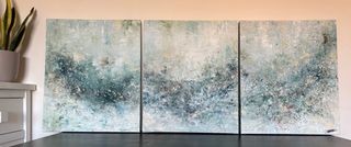 Quadri astratti. Dipinti a mano. In rilievo